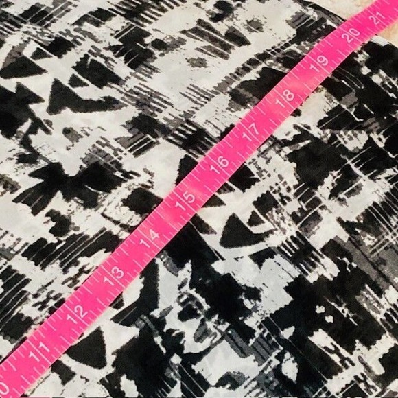 Parker $253 Women's Small Black White Abstract Print Sleeveless Mini Dress - Picture 10 of 11